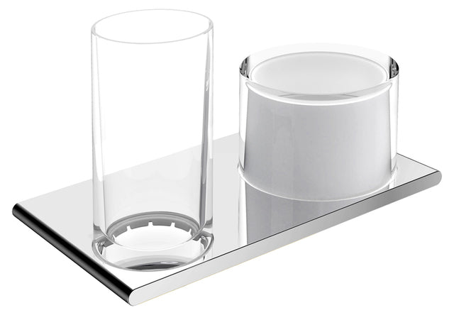 Keuco Edition 400 Double holder glass/lotion dispenser- 11553-019000