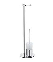 Smedbo  Outline Toilet Roll Holder Free Standing/ Toilet Brush inc Container- FK312