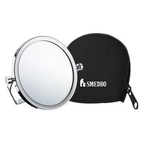 Smedbo Outline  Shaving/Make-up Mirror - Travel Mirror with Swivel Stand - FK443