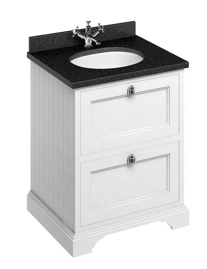 Burlington 65cm Vanity Unit with Two drawers and Worktop
