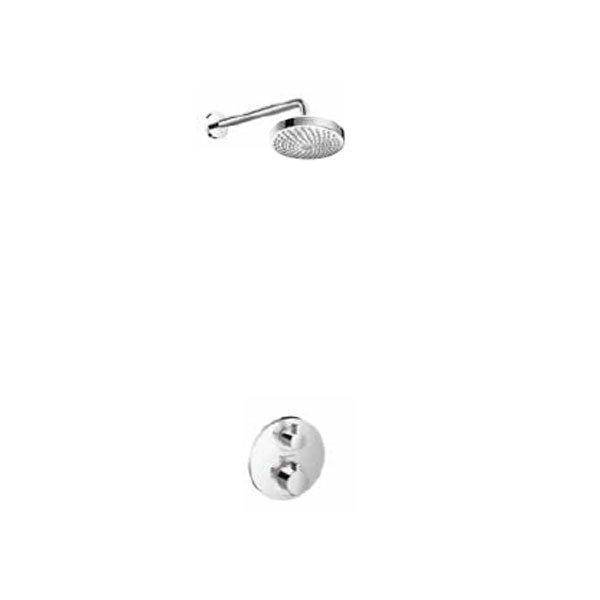 Hansgrohe - Round Valve with Croma Select (180) overhead