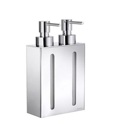 Smedbo -Outline Wall Mounted Dispensers - Soap Dispenser with 2 Containers - FK258
